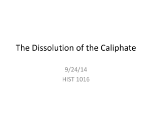 The Dissolution of the Caliphate