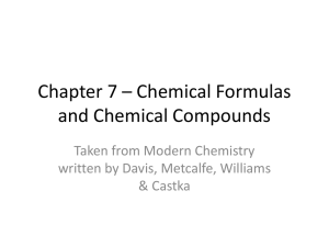 Naming Binary Molecular Compounds