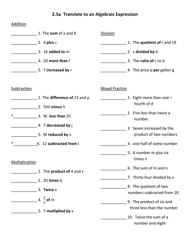 translating-algebraic-expressions-worksheet