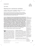 Weaning from mechanical ventilation