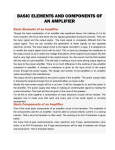 BASIC ELEMENTS AND COMPONENTS OF AN AMPLIFIER