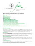 FAQ171 -- Cystic Fibrosis: Prenatal Screening and Diagnosis