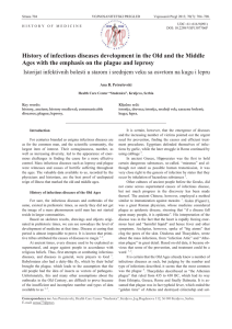 History of infectious diseases development in the Old