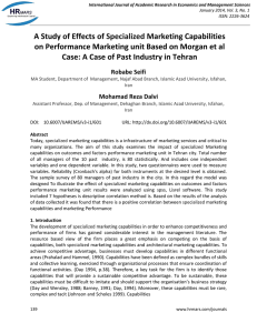 A Study of Effects of Specialized Marketing Capabilities on