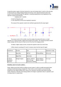 A capacitive power supply is the best solution for a