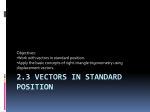 2.3 Vectors in Standard Position