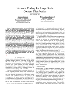 Network Coding for Large Scale Content Distribution