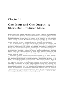 One Input and One Output: A Short