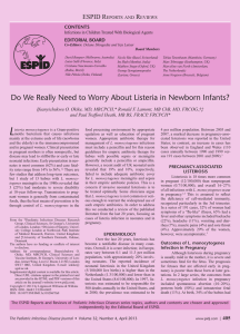 Do We Really Need to Worry About Listeria in Newborn Infants?
