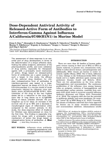 Dose-dependent antiviral activity of released