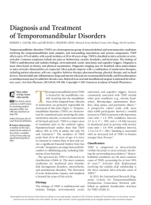 Diagnosis and Treatment of Temporomandibular Disorders