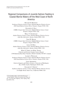 Regional Comparisons of Juvenile Salmon Feeding in Coastal