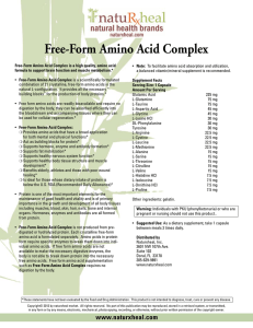 Free-Form Amino Acid Complex