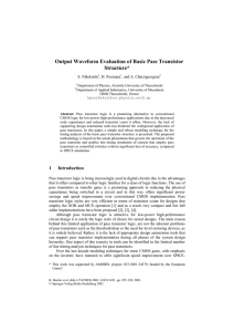 Output Waveform Evaluation of Basic Pass Transistor Structure*