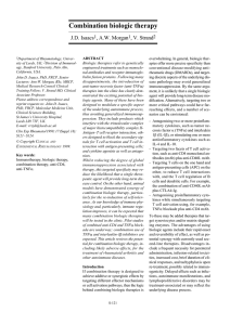 Combination biologic therapy - Clinical and Experimental