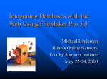 Integrating Databases with the Web Using FileMaker Pro 4.0
