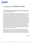 The Legend of the Geese of Juno