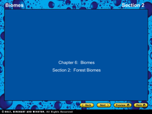 Biomes Section 2 - Manhasset Schools