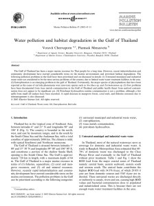 Water pollution and habitat degradation in the Gulf of Thailand