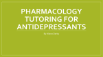 Pharmacology Tutoring for Antidepressants