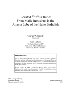 Elevated 87Sr/86Sr Ratios From Mafic Intrusions in the Atlanta Lobe