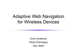 Adaptive Web Navigation for Wireless Devices