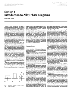 Introduction to Alloy Phase Diagrams