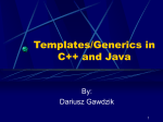 Templates in C++ and Java