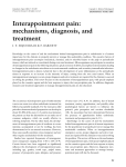 Interappointment pain: mechanisms, diagnosis, and treatment