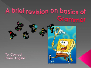 A brief revision on basics of Grammar