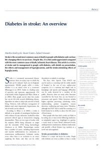 Diabetes in stroke: An overview