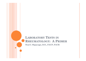 laboratory tests in rheumatology