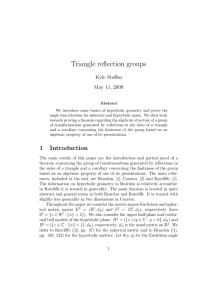 Triangle reflection groups