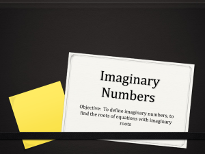 Imaginary Numbers PowerPoint