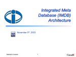 Integrated Meta Database (IMDB) Architecture