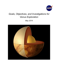 Goals, Objectives and Investigations for Venus Exploration: 2014