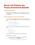 Rules for Finding and Fixing Apostrophe Errors