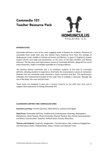 Commedia 101 Teacher Resource Pack