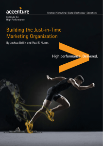 Building the Just-in-Time Marketing Organization