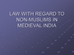 law with regard to non-muslims in medieval india