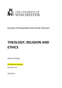 theology, religion and ethics
