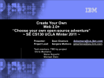 IBM blue-and-black template with image