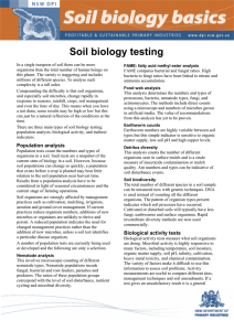 Soil biology testing - NSW Department of Primary Industries