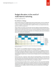Budget allocation in the world of multichannel marketing