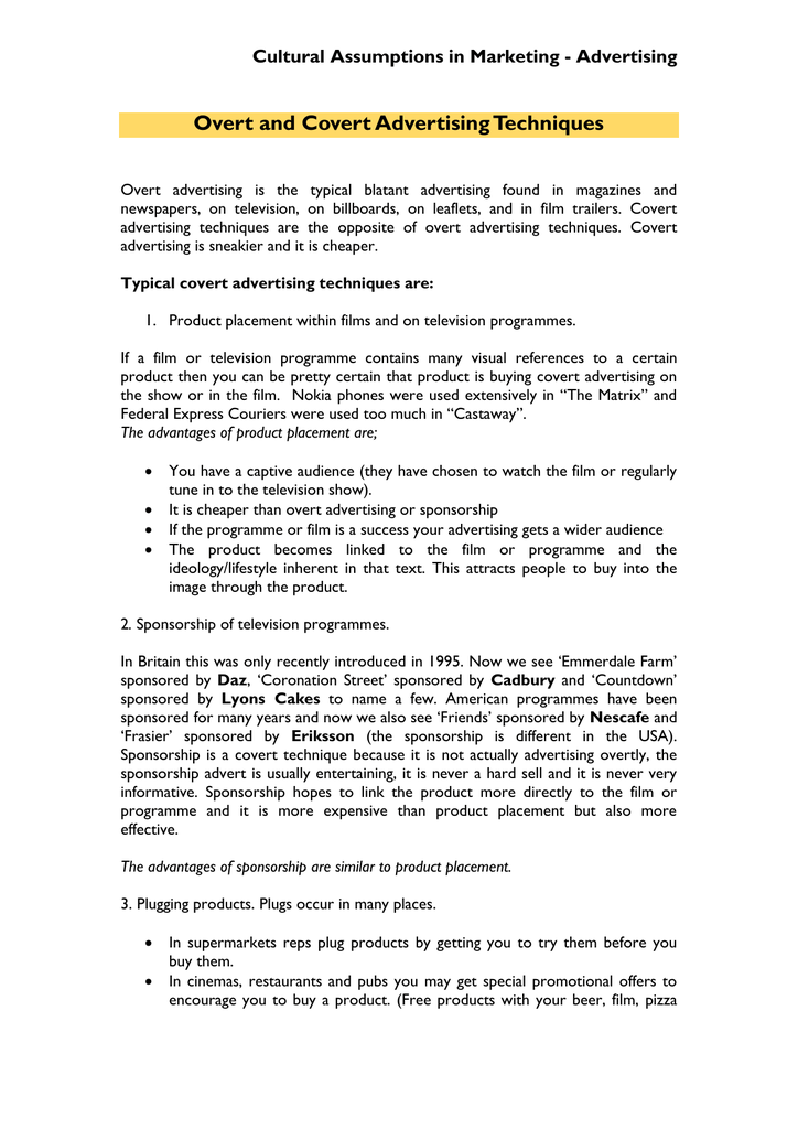visual advertising techniques advertising techniques pdf