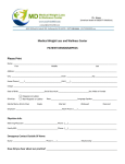 Weight Loss Intake Form - MD Medical Weight Loss and Wellness