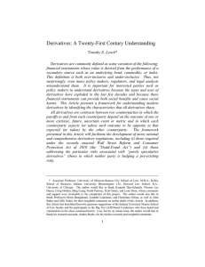 Derivatives: A Twenty-First Century Understanding