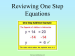 Solving 2 Step Equations