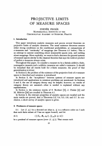 projective limits - University of California, Berkeley