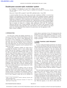 Double-pass acousto-optic modulator system